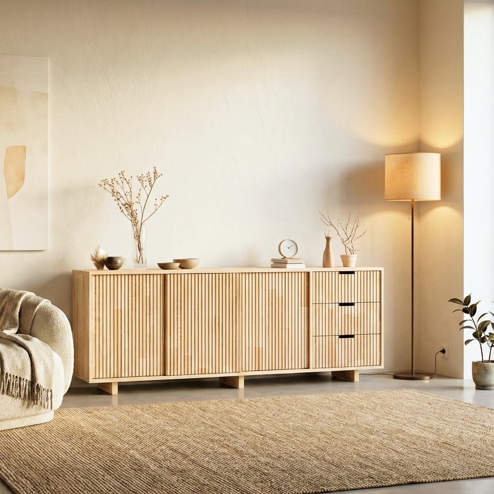 Solid Wood Drawer Sideboard