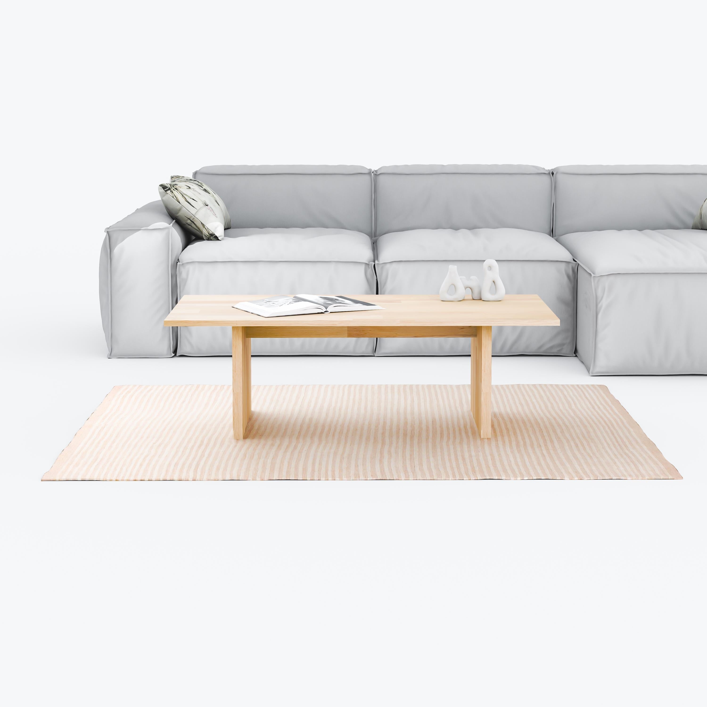 Table basse en bois massif