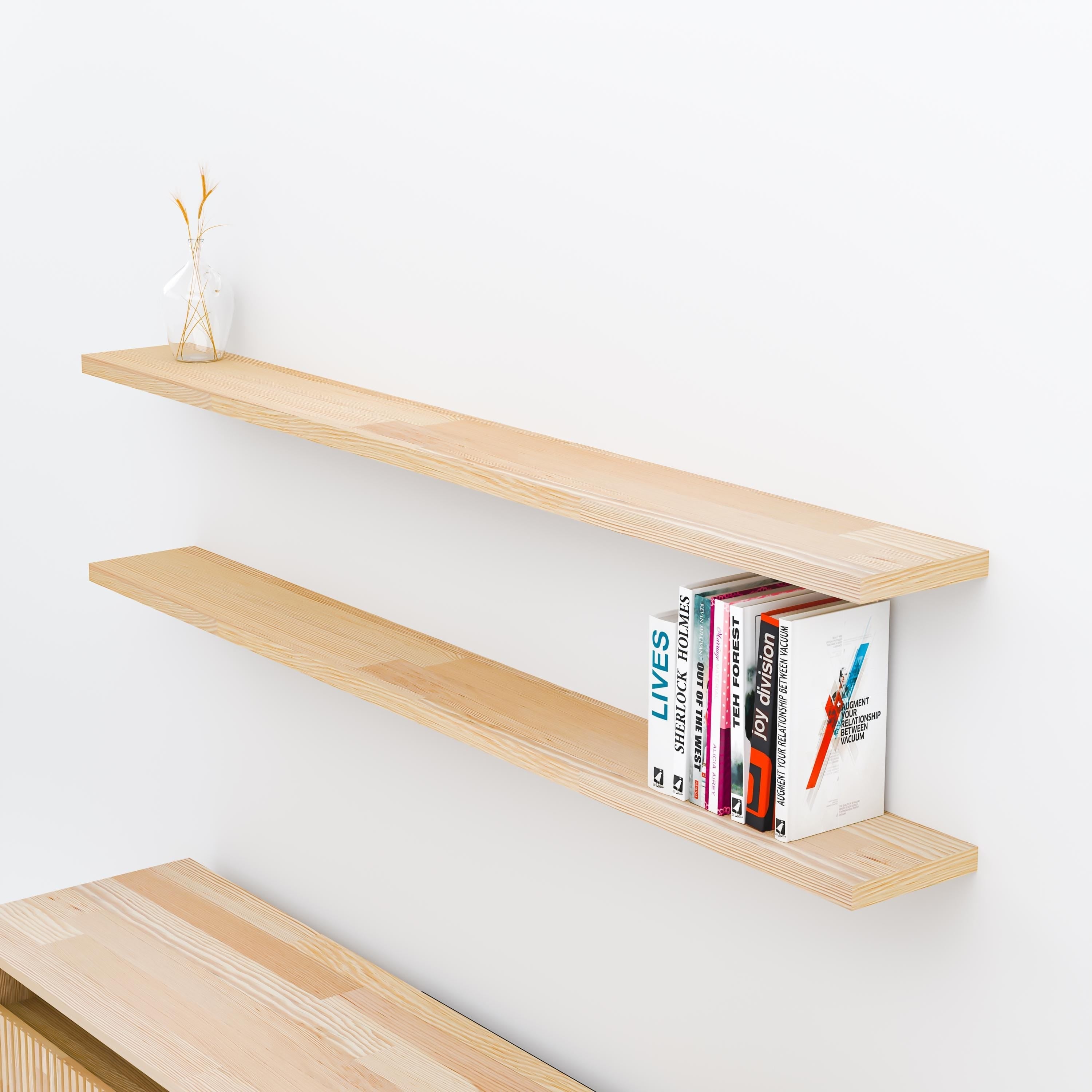 Solid Wood Floating Shelf, Wall Mounted Shelf