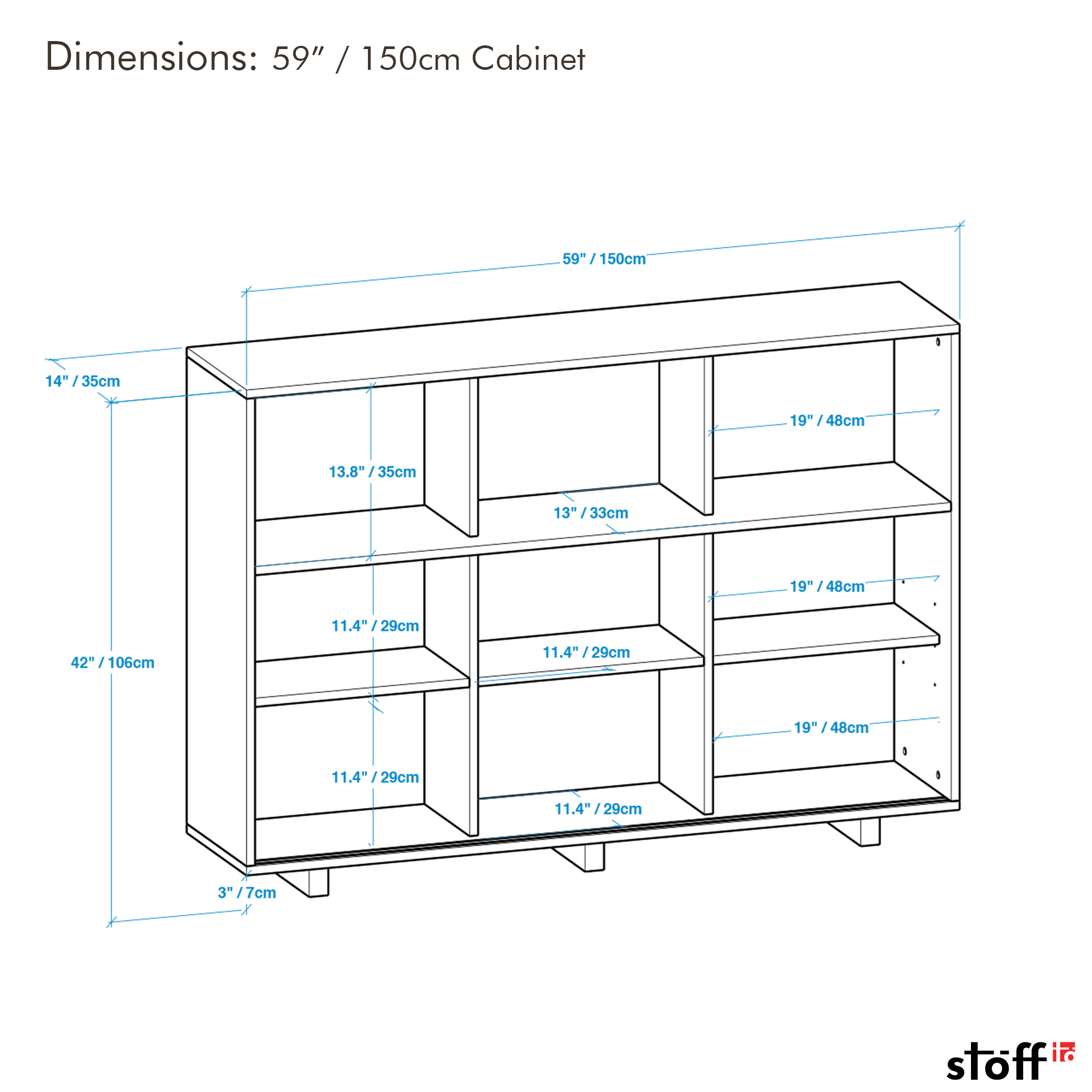 Hohes Sideboard aus Massivholz