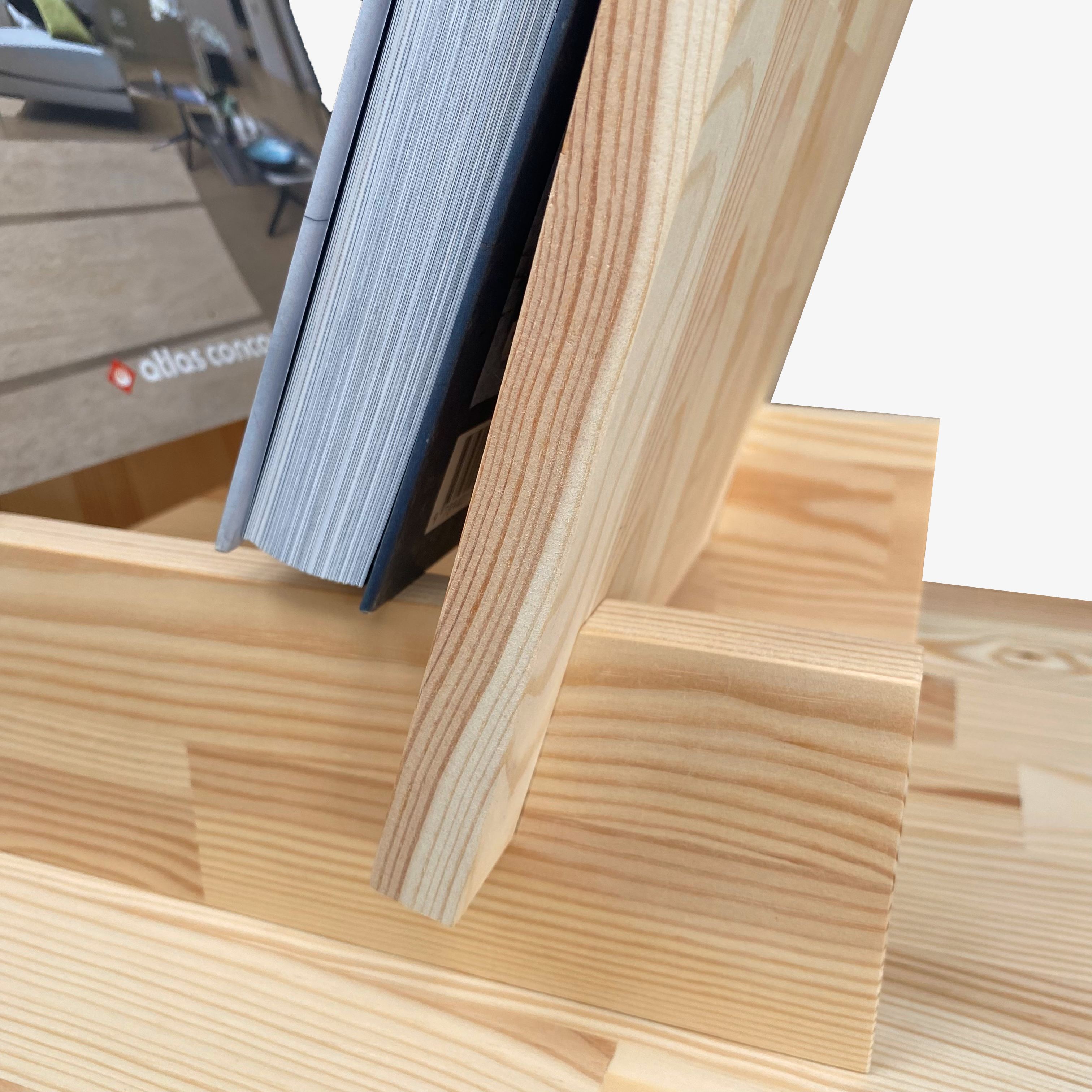 Wooden bookshelf