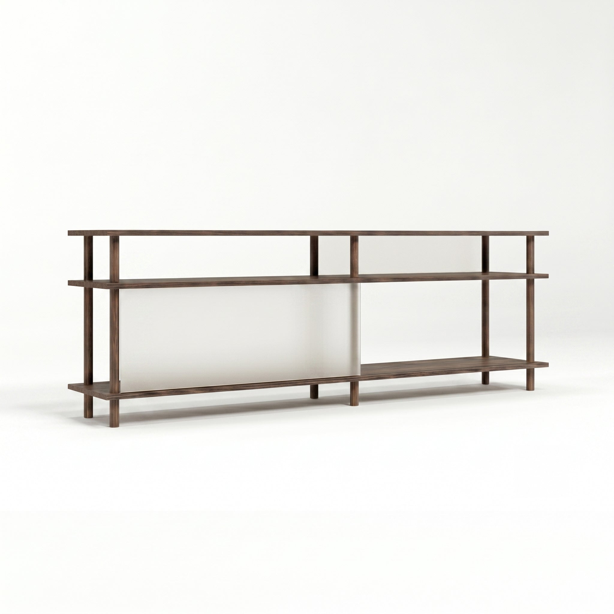 Niedriges 3-stufiges Plexiglas-Regal