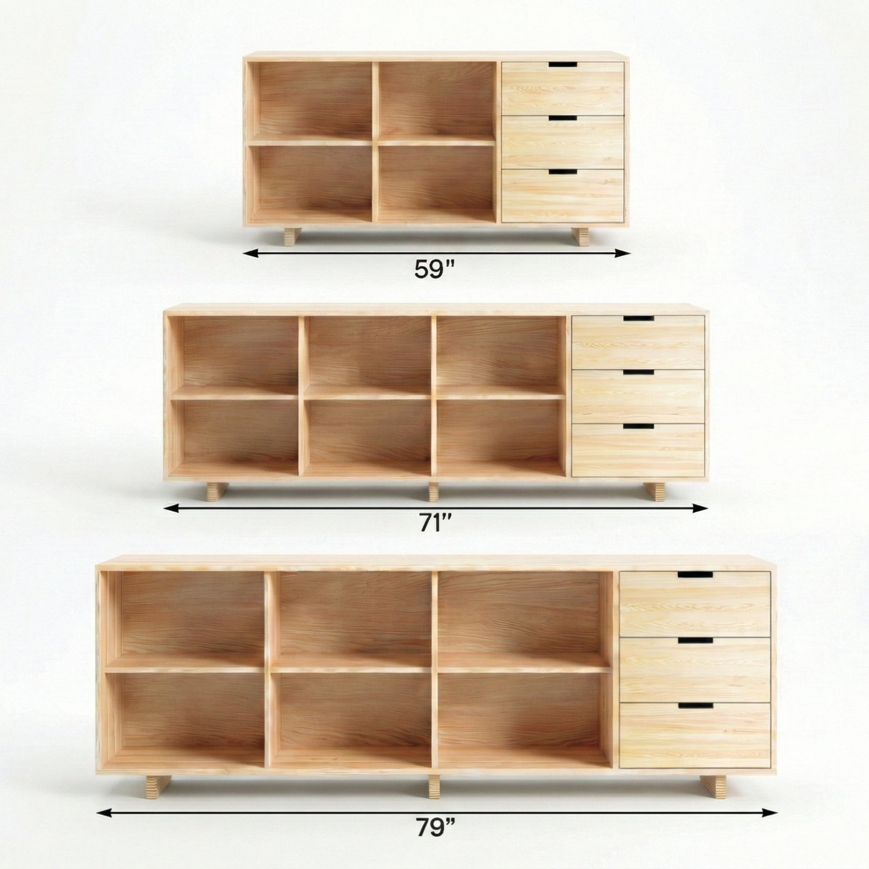 Sideboard mit Schubladen aus Massivholz