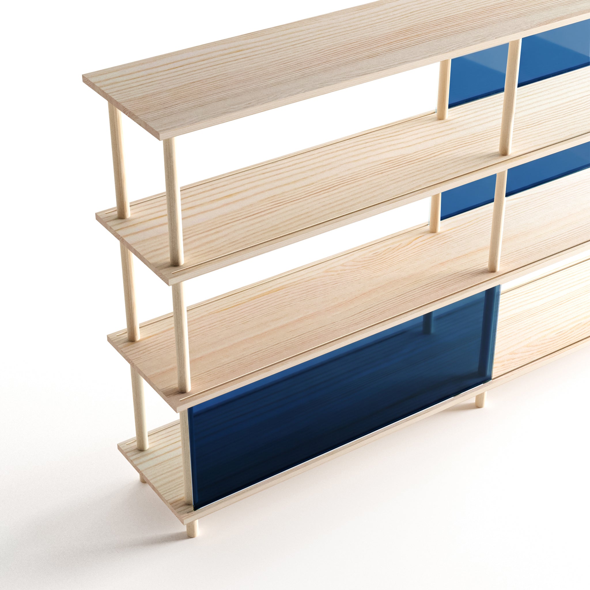 4-stufiges Plexiglas-Regal