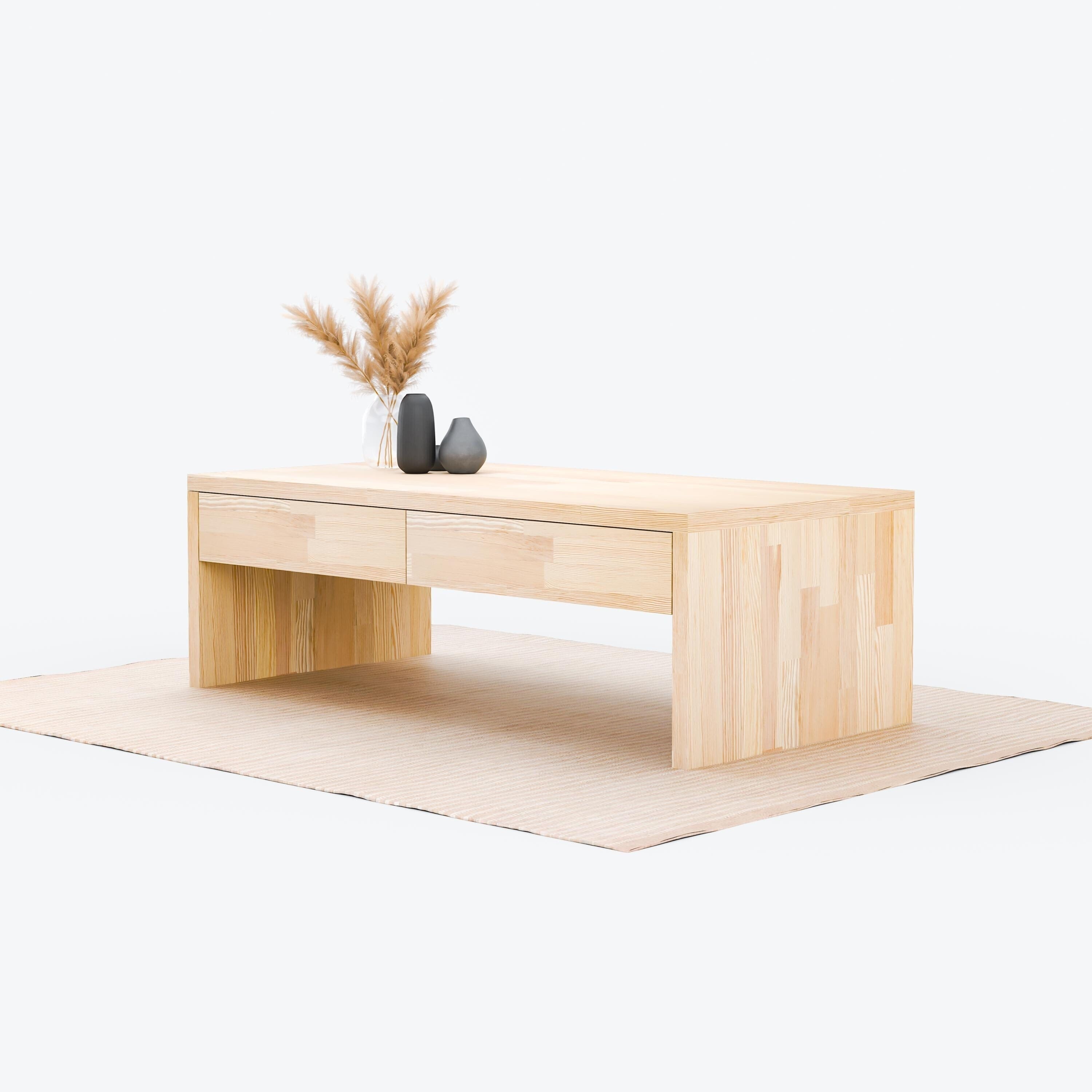 Tavolino da caffè con cassetti