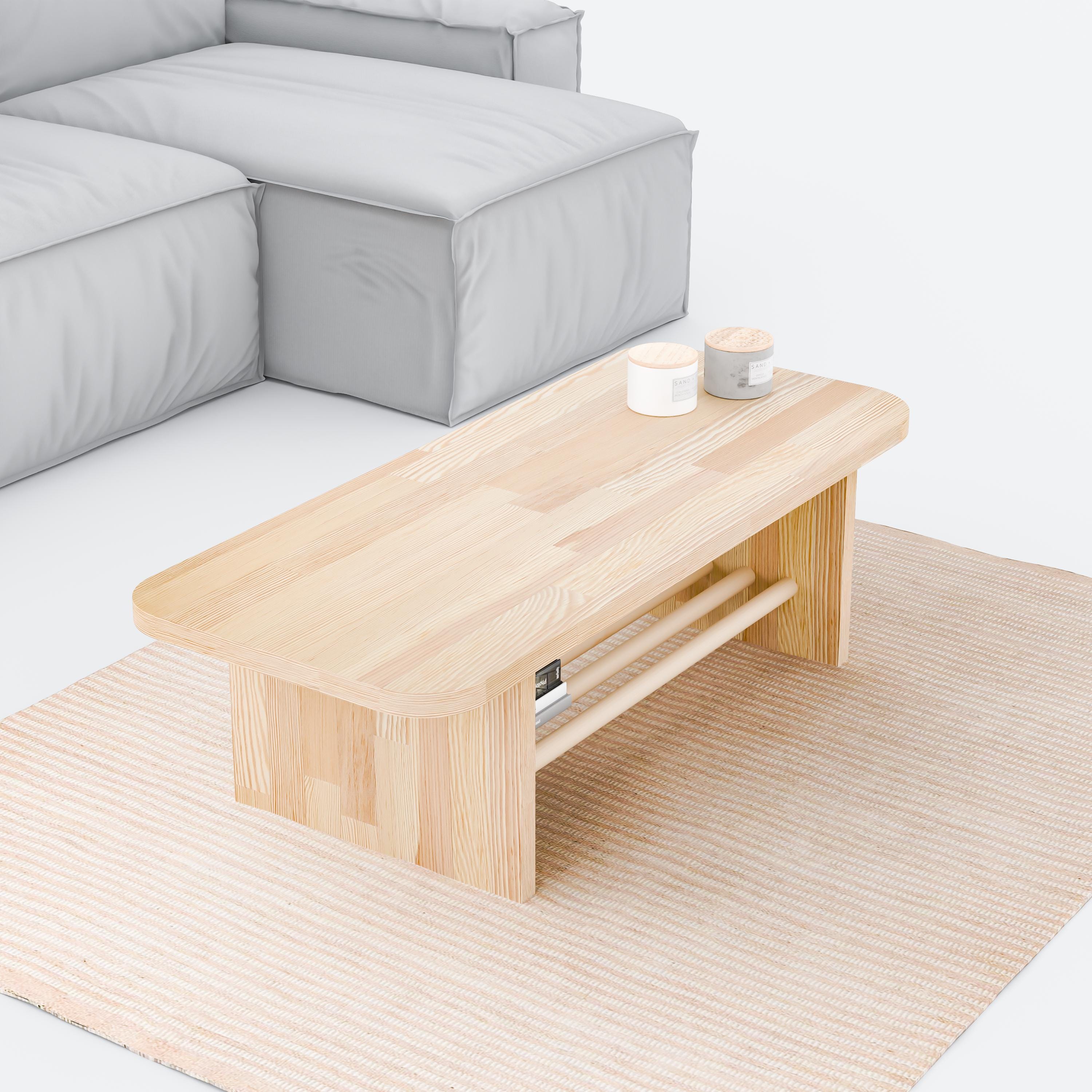 Table basse en bois massif