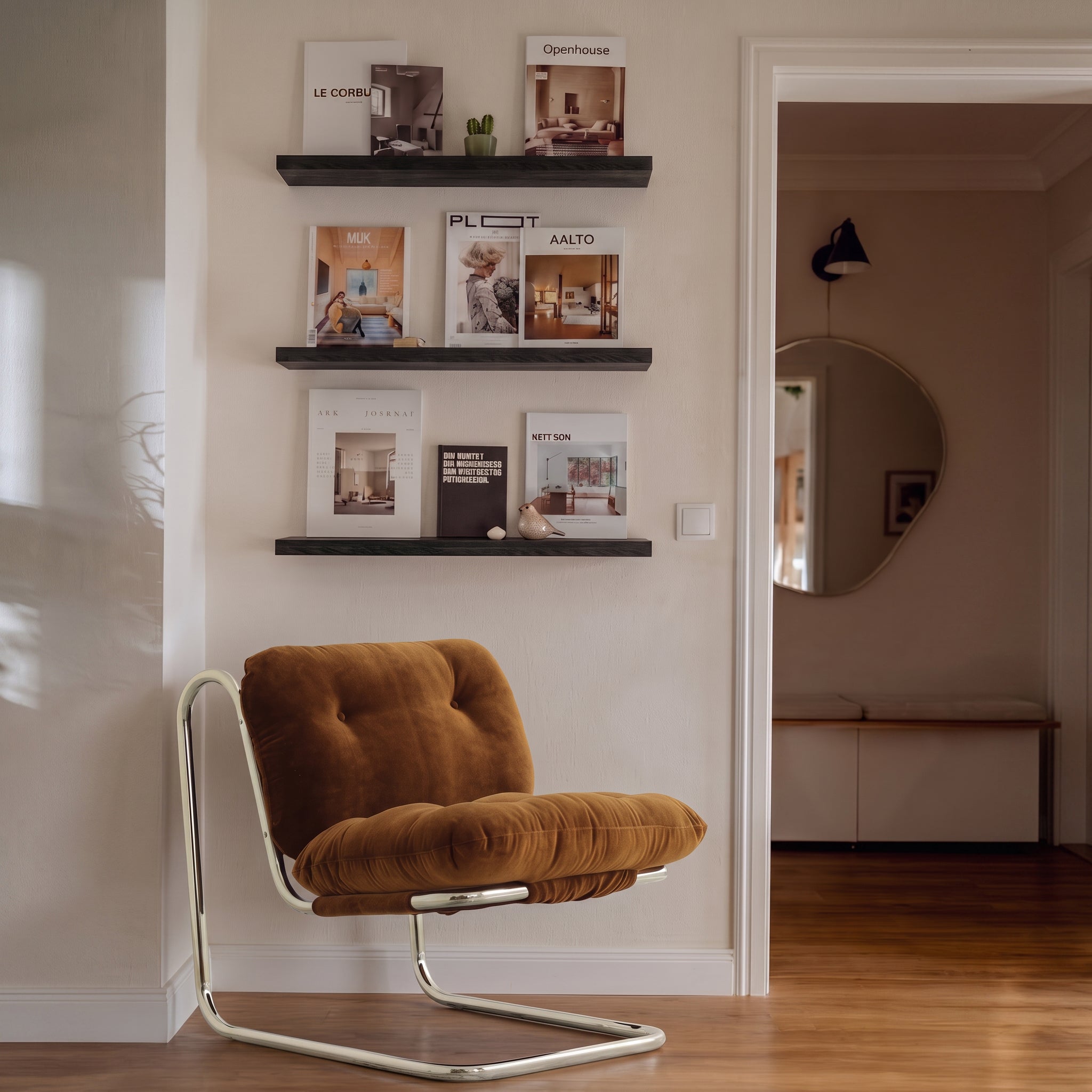 Solid Wood Floating Shelf, Wall Mounted Shelf