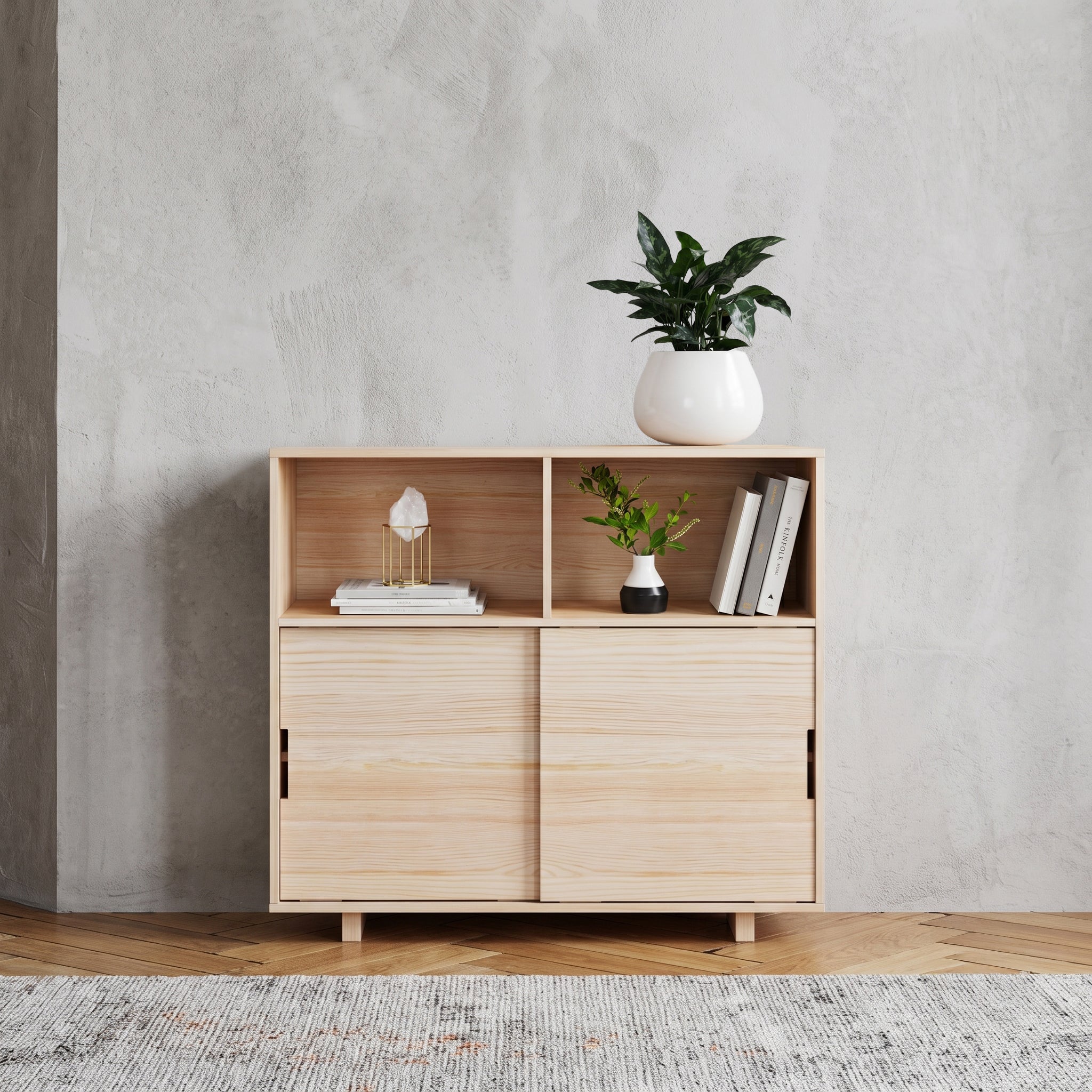Credenza alta in legno massello