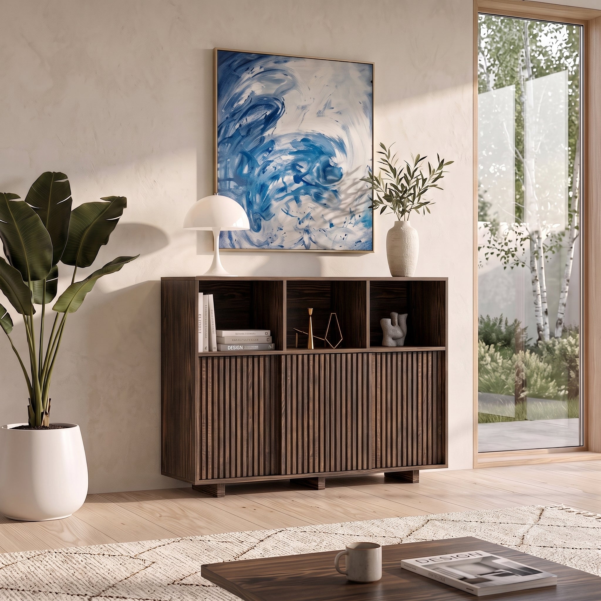 Hohes Sideboard aus Massivholz